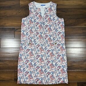 J. McLaughlin Women's Size‎ Medium Coral Floral Sleeveless Rue Linen Dress $218